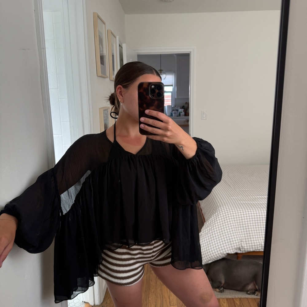 Women's Sheer Babydoll Blouse